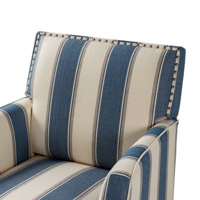 Sand & Stable Iliana 27.15" Wide Armchair blue/White/Black 33.0 x 27.15 x 27.75 in | Wayfair Canada