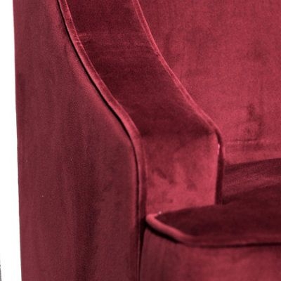 Savoy Velvet Armchair - Berry Merlot