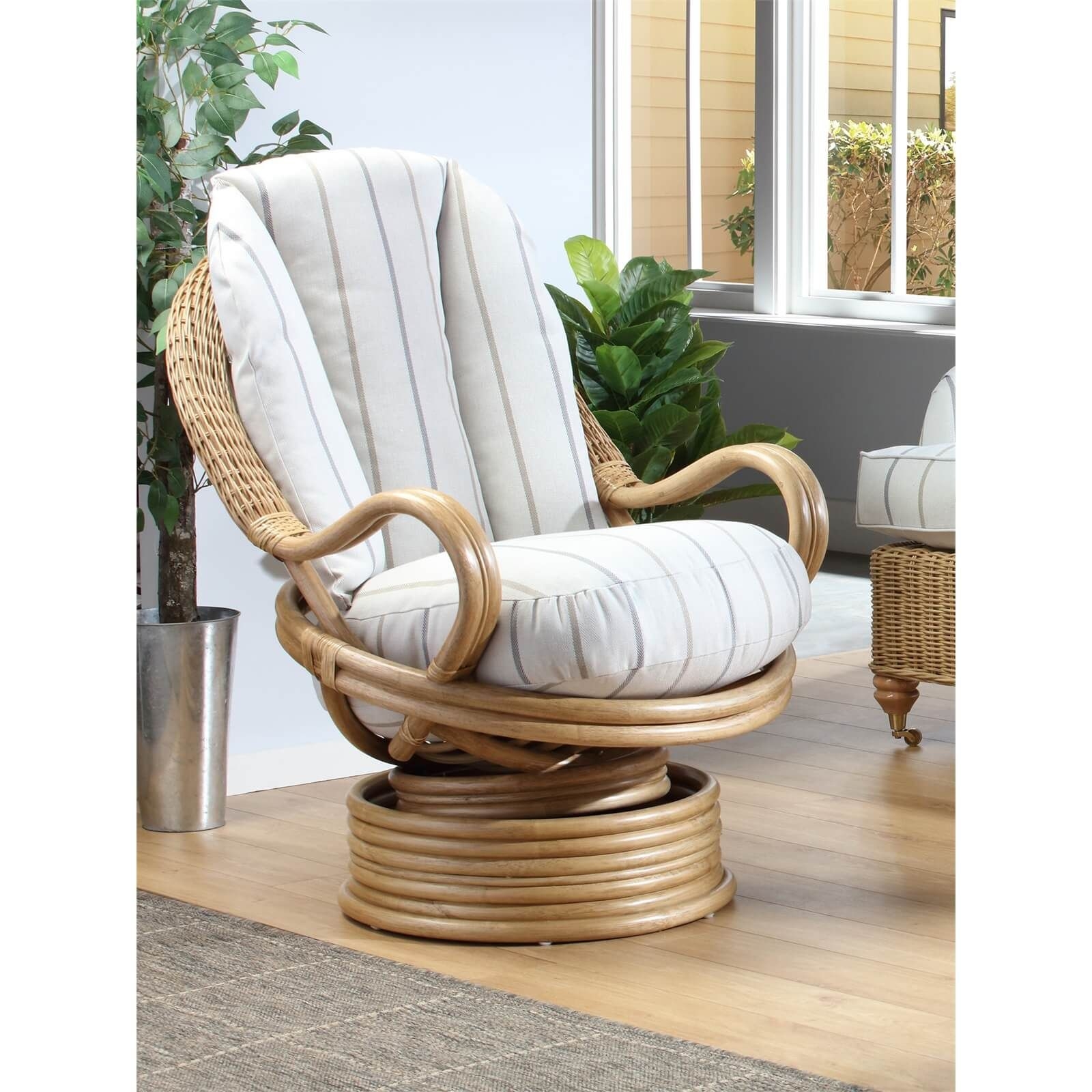Seville Swivel Rocker In Linen Taupe Natural