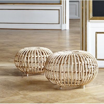 Sika Design Franco Albini 21.6" Round Standard Ottoman Fade Resistant in White, Size 14.0 H x 21.6 W x 21.6 D in | Wayfair