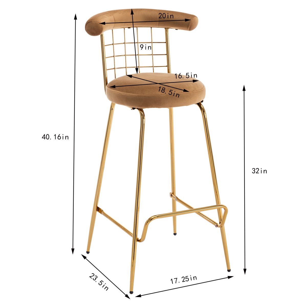 Simplie Fun 40" High Bar Stool Set of 2 | Mathis Home