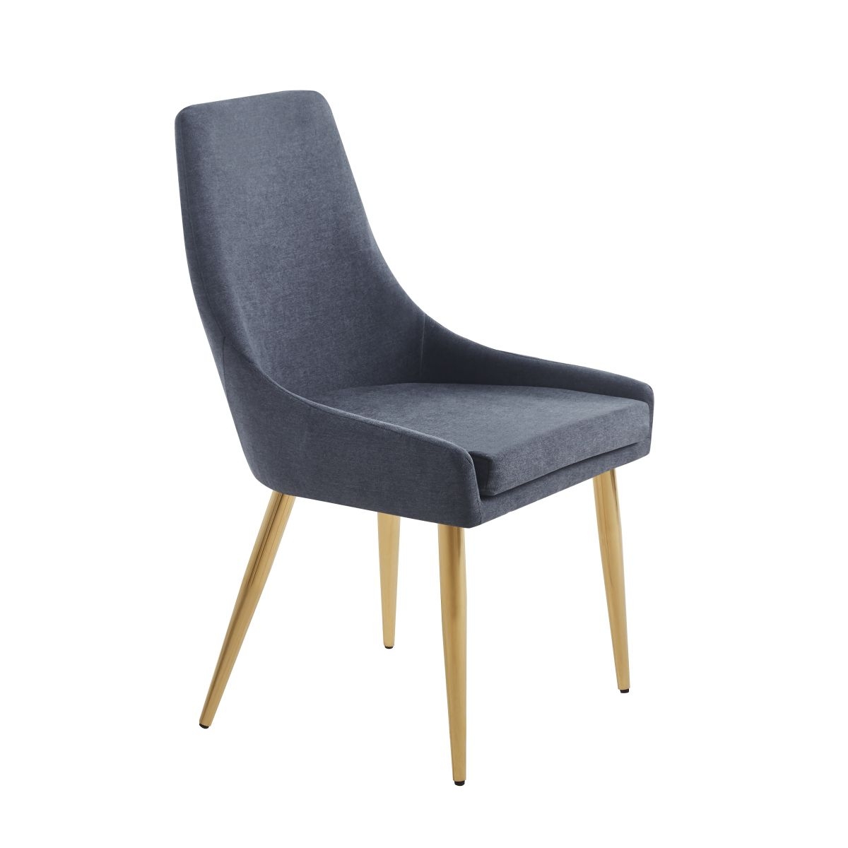 Simplie Fun Fabric 35" High Dining Chairs Set of 2, Upholstered Armless Accent Chairs, Classical Appearance and Stainless Steel | Mathis Home