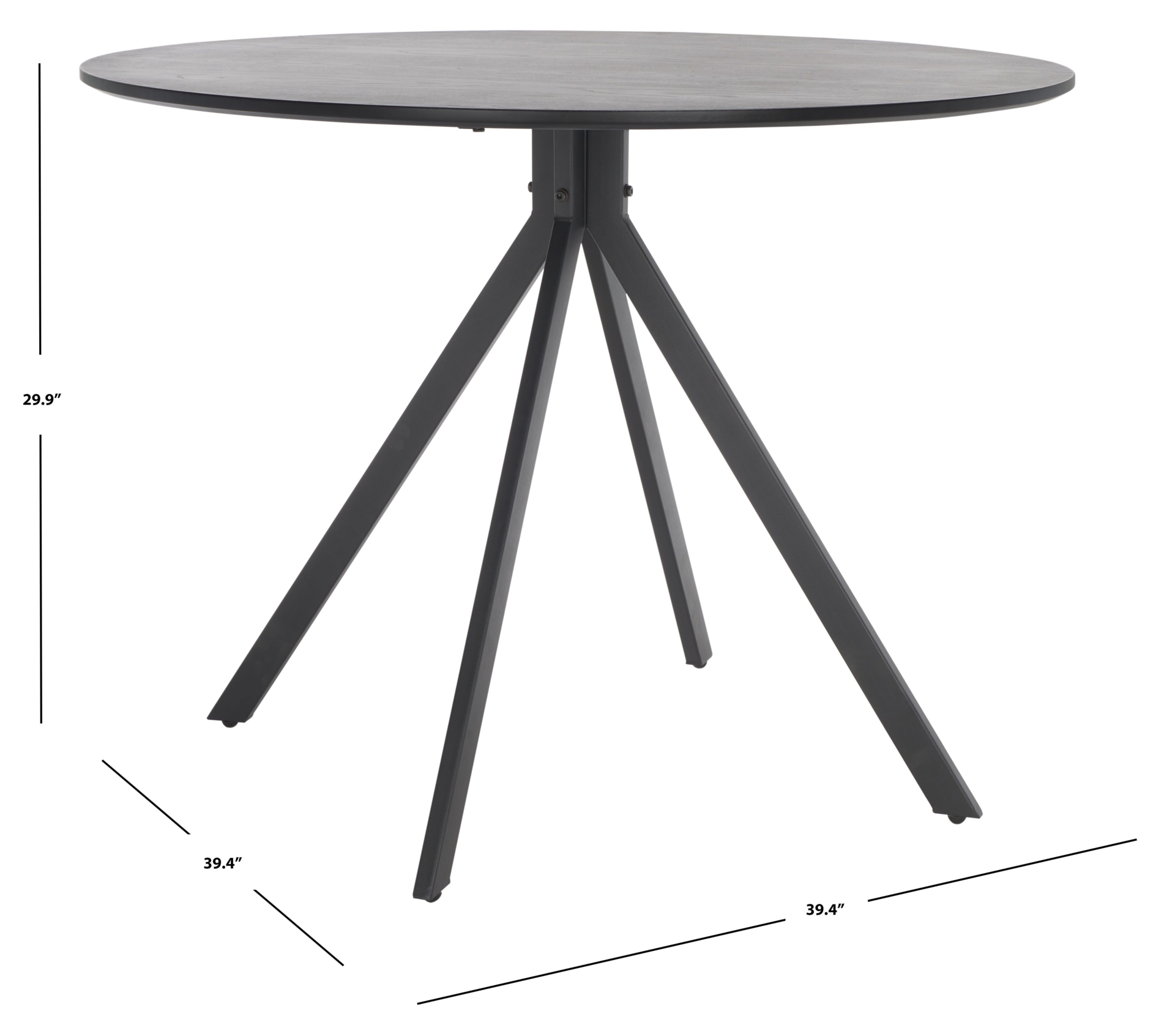 SKYDEN DINING TABLE - BLACK / 39.4 X 39.4 X 29.9