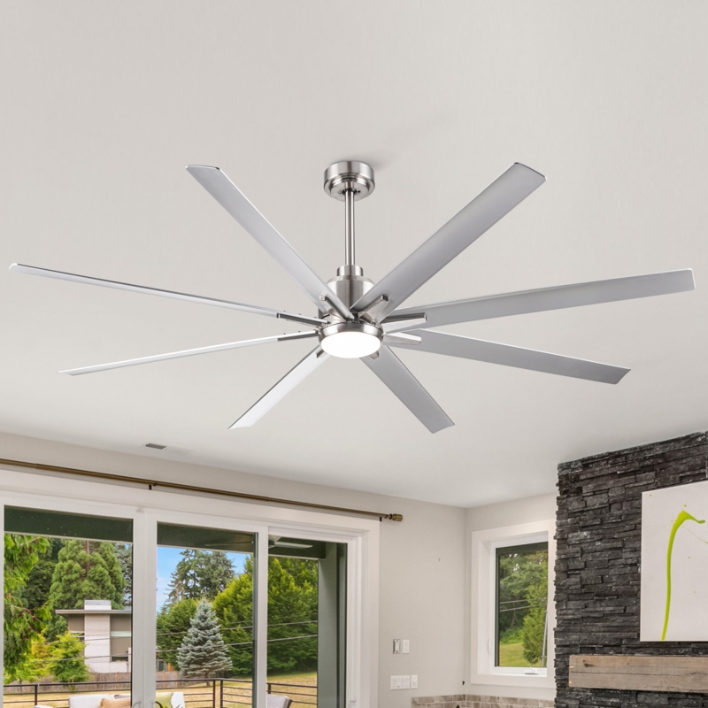Smart CF 72" Brushed Nickel LED Smart Ceiling Fan with App. Remote Control