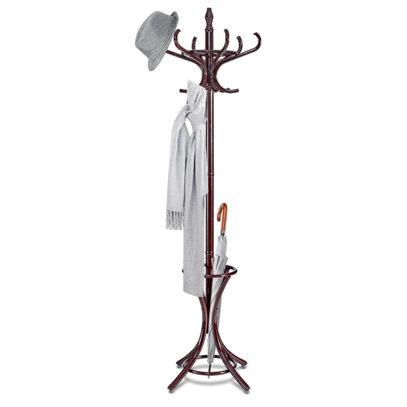 Solid Wood Freestanding Coat Rack