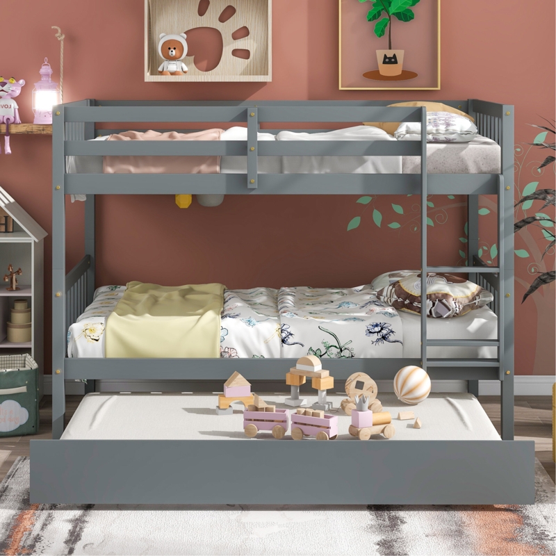 Sotion Kids Bunk Bed with Trundle