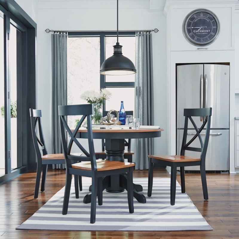 Standridge 5 - Piece Solid Wood Pedestal Dining Set