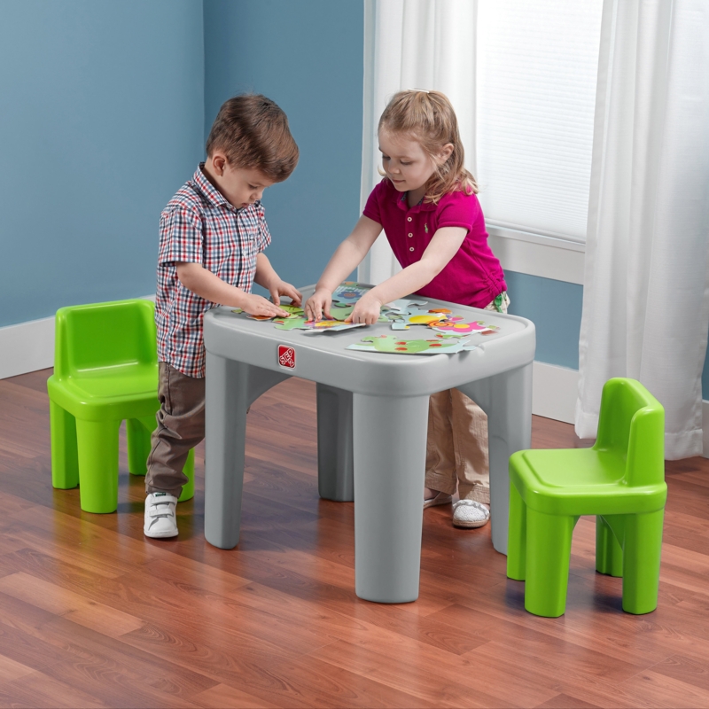 Step2 Mighty My Size Kids 3 piece Table u0026 Chairs Set