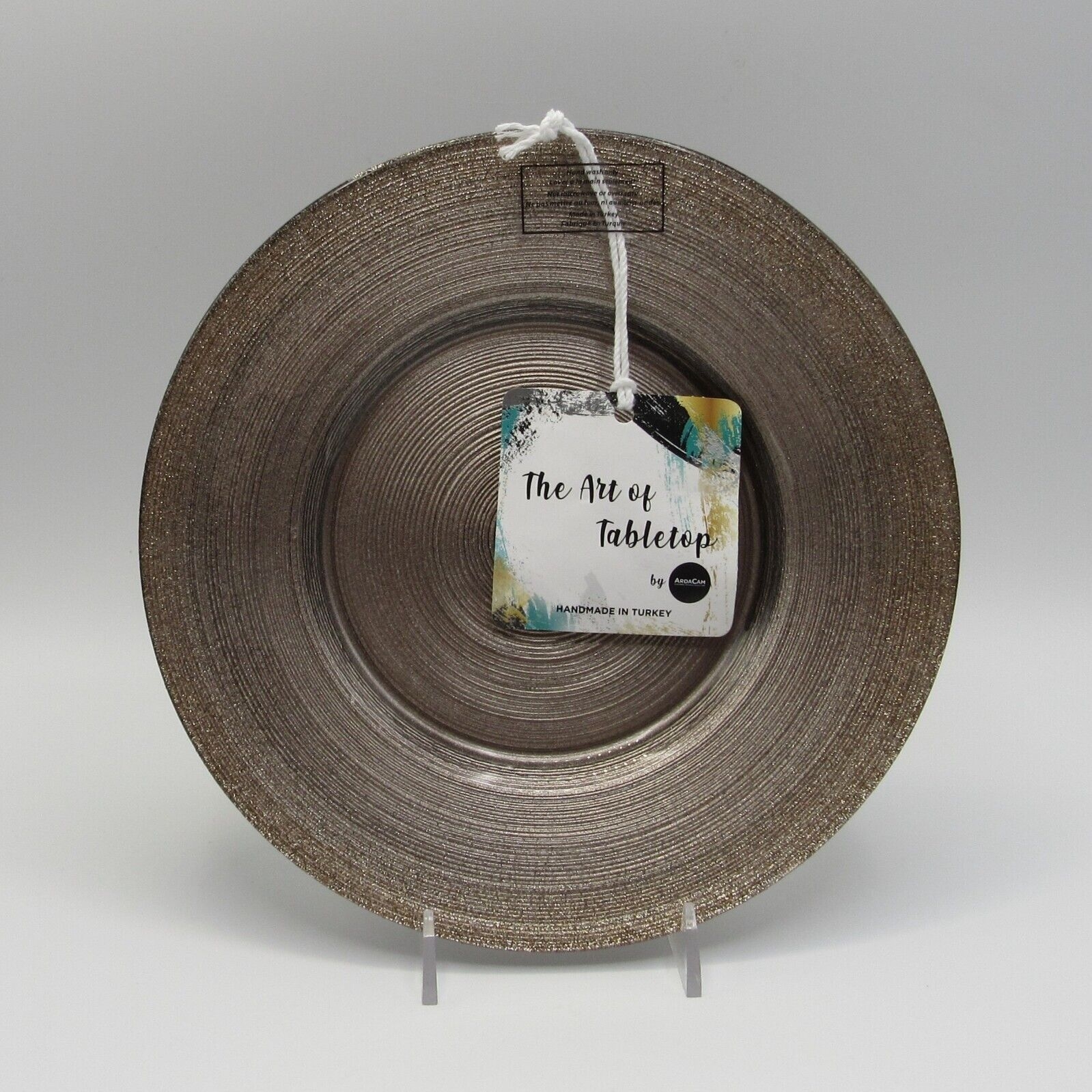 The Art Of Tabletop By Ardacam Gold Glitter Salad Plate 6 Available