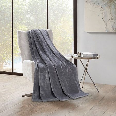 Thesis Jacquard Reversible Blanket | Gray | One Size | Blankets + Throws Blankets | Reversible