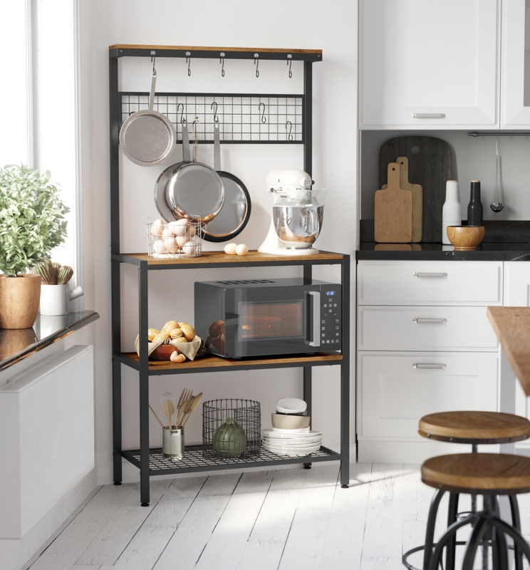 Thierry 33.1'' Standard Baker's Rack with Microwave Compatibility