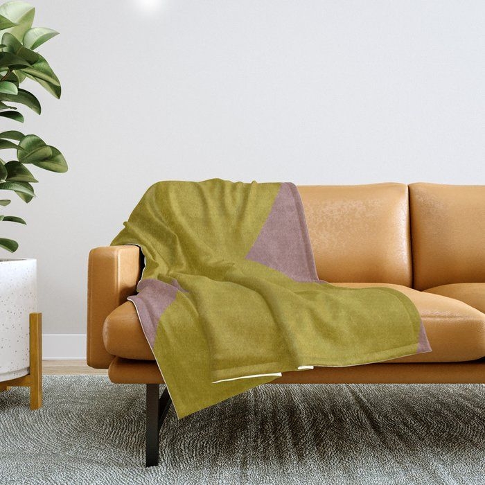 Throw Blanket | Abstract Shape-gold by Atelier J - 51" x 60" Blanket - Society6