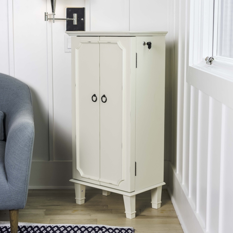 Tinsman 19'' Wide Freestanding Jewelry Armoire with Mirror
