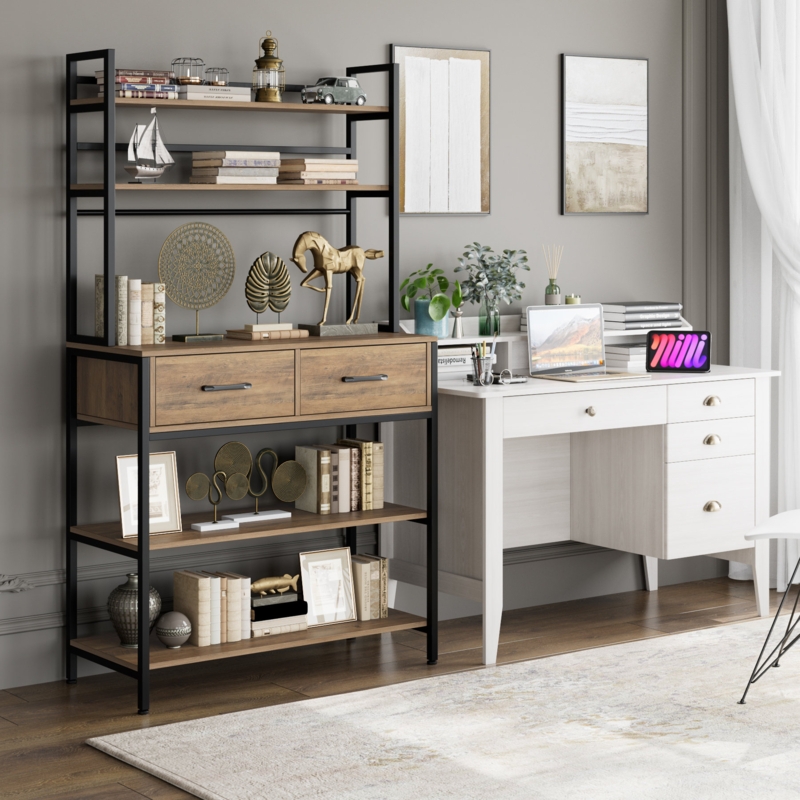 Towerside 31.5'' Wood Standard Baker's Rack with Microwave Compatibility