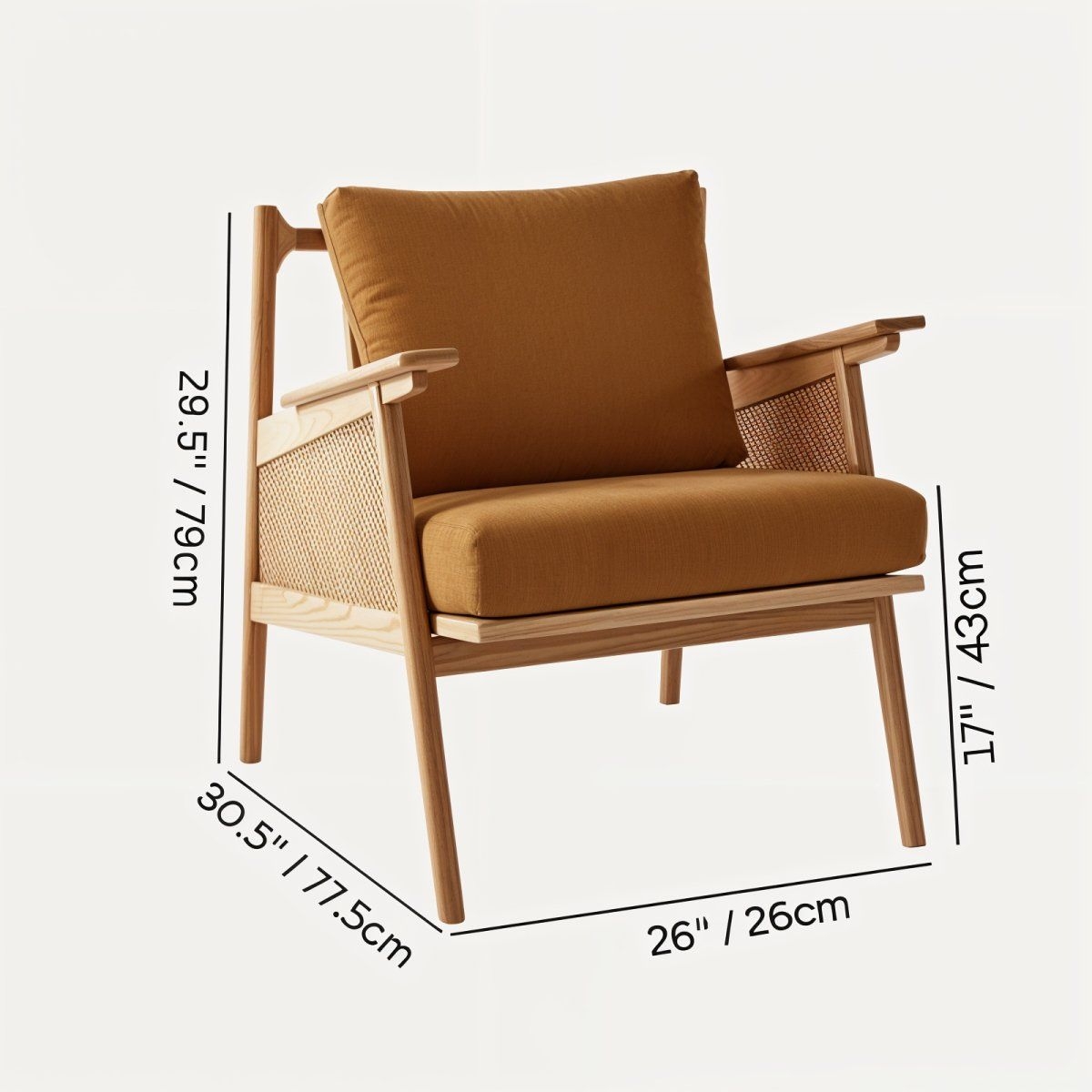 Utula Accent Chair - 26 x 29.5 / 66 x 75cm / Green