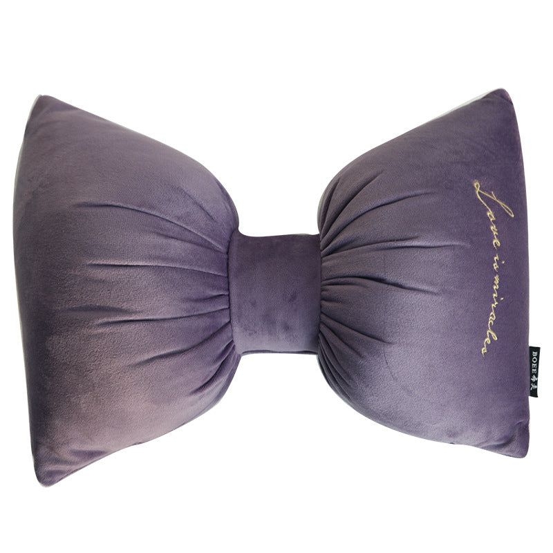Velvet car headrest pillow - Mist purple