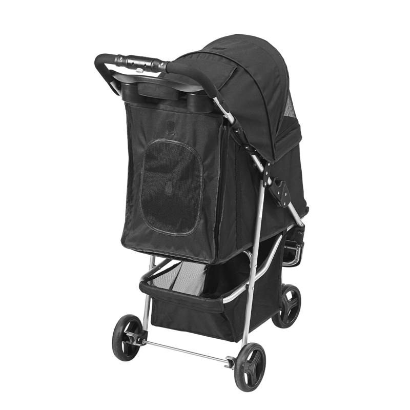 VEVOR Pet Stroller 3 Wheels Dog Stroller with Brakes 35 lbs Weight Capacity
