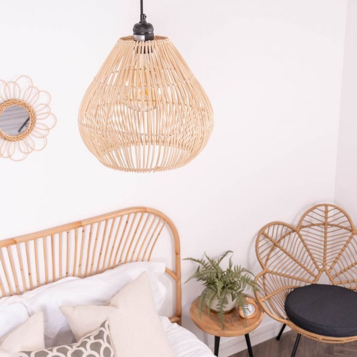 Vine Natural Rattan Teardrop Easy Fit Pendant Shade
