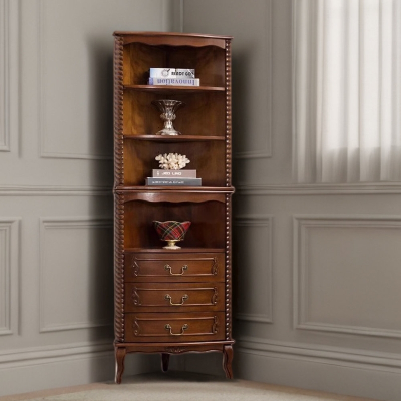Vintage Triangle Cabinet Living Room Corner Cabine Accent Chest
