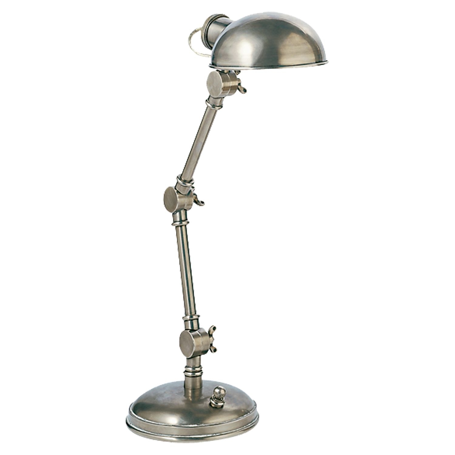 Visual Comfort The Pixie Industrial Loft Antique Nickel Metal Table Lamp