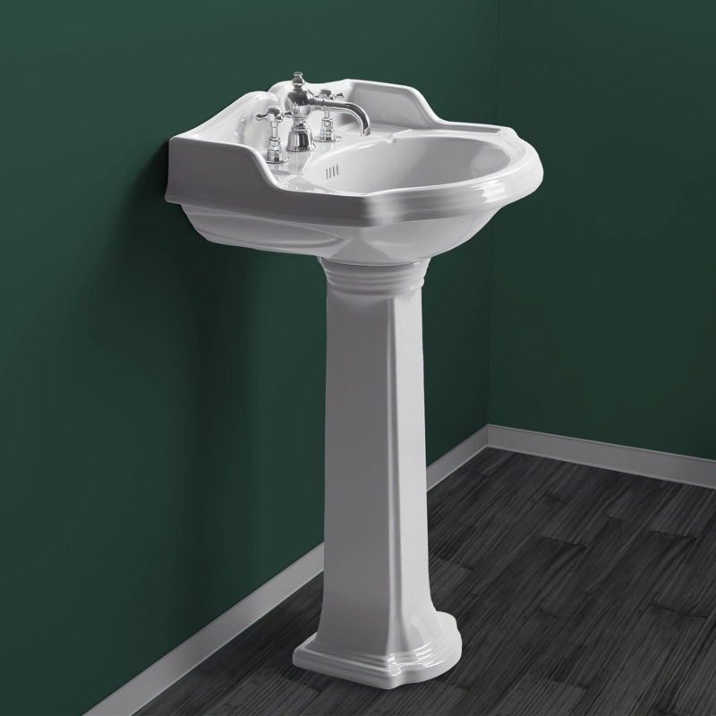 Whitehaus Collection China 18'' White Vitreous China Oval Bathroom Sink with Overflow