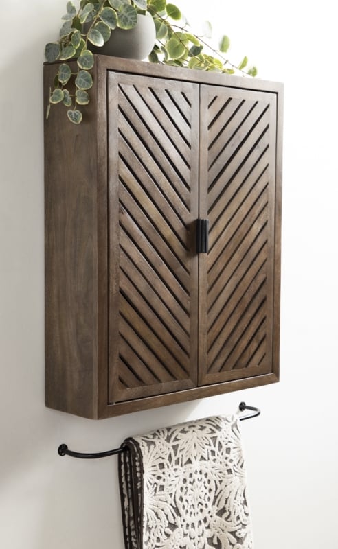 Wildon Home Domitilla Tall 2-Door Bath Cabinet 22X28 Natural