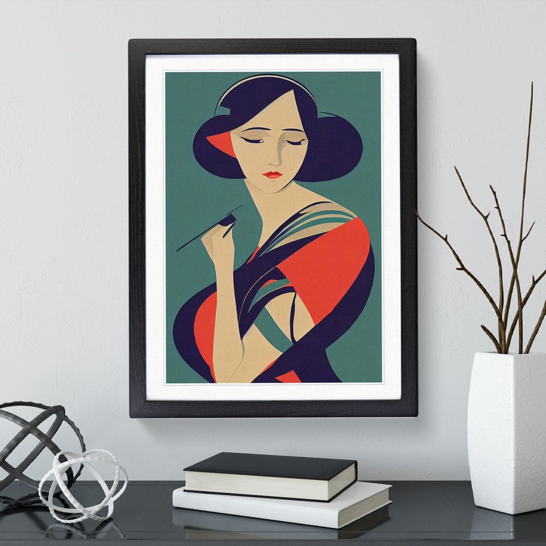 Woman in Deco No.3 - Picture Frame Graphic Art