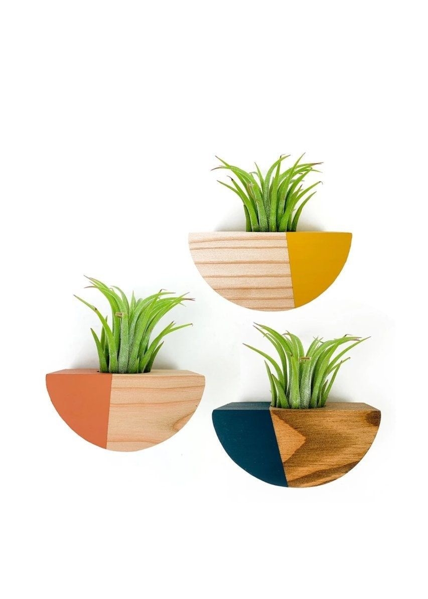 Wooden Wall Planter, Wooden Wall Vases for succulent, Wall Hanging, Wooden Wall Air Plant Holder, Wall Decor, Mother's Day Gift