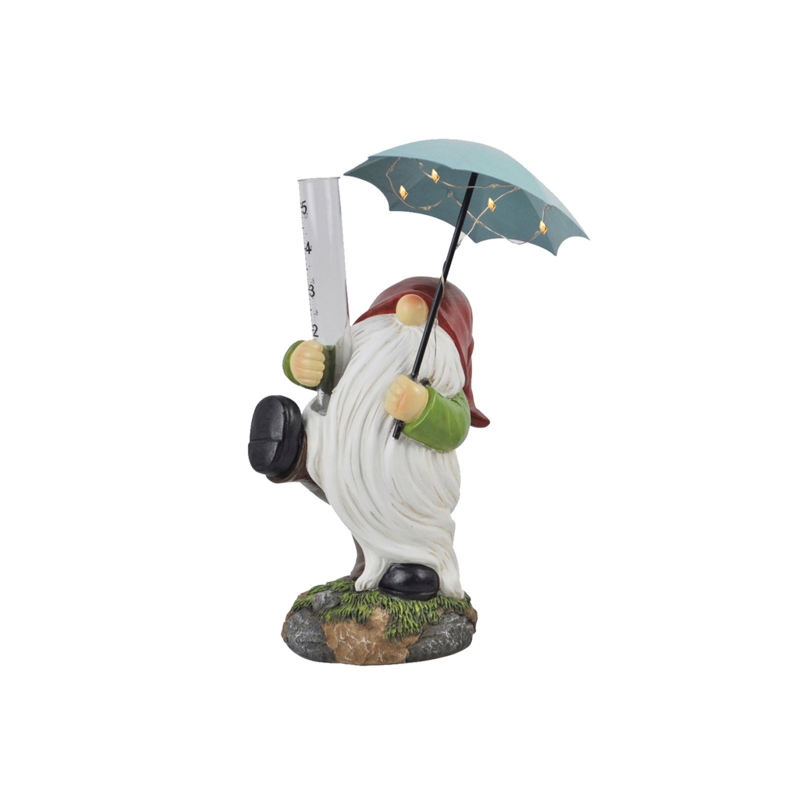 12'' Solar Powered Outdoor Rain Gauge
