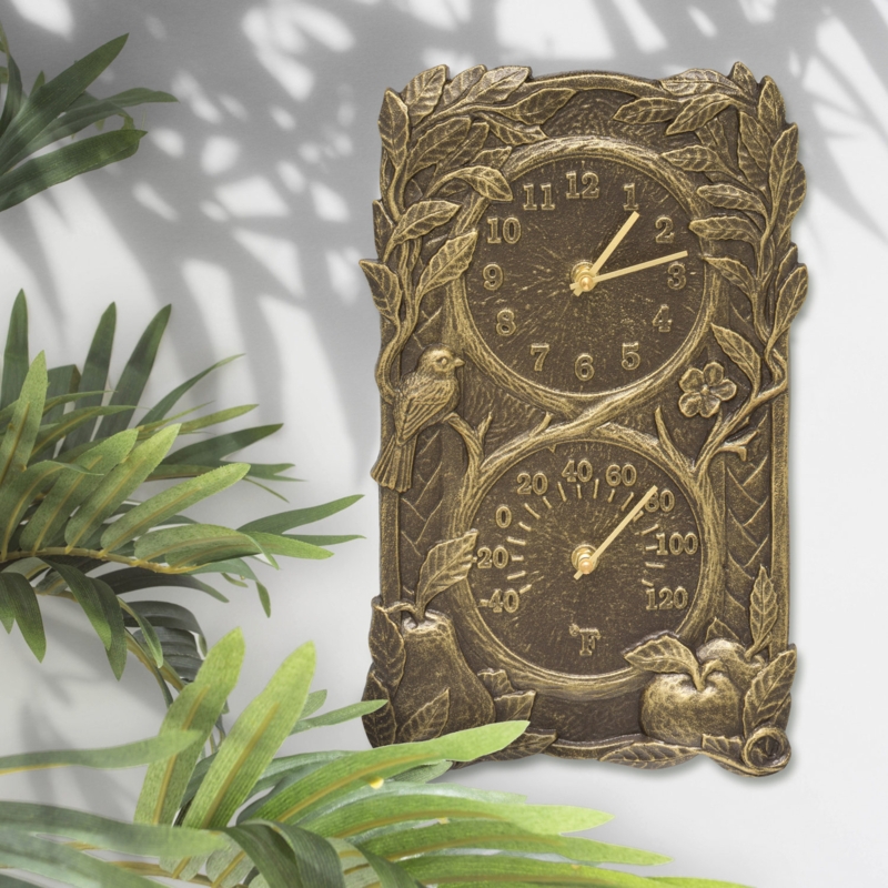 13.75'' Outdoor Clock Thermometer