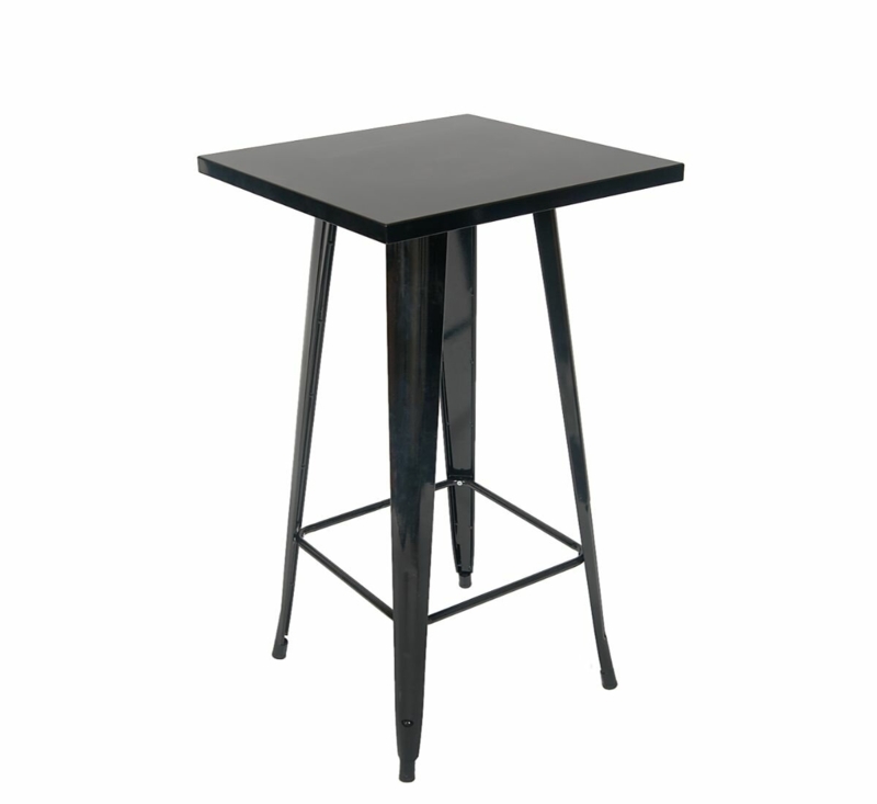 2 Person 24'' L x 42'' H Extendable Metal High Top Table