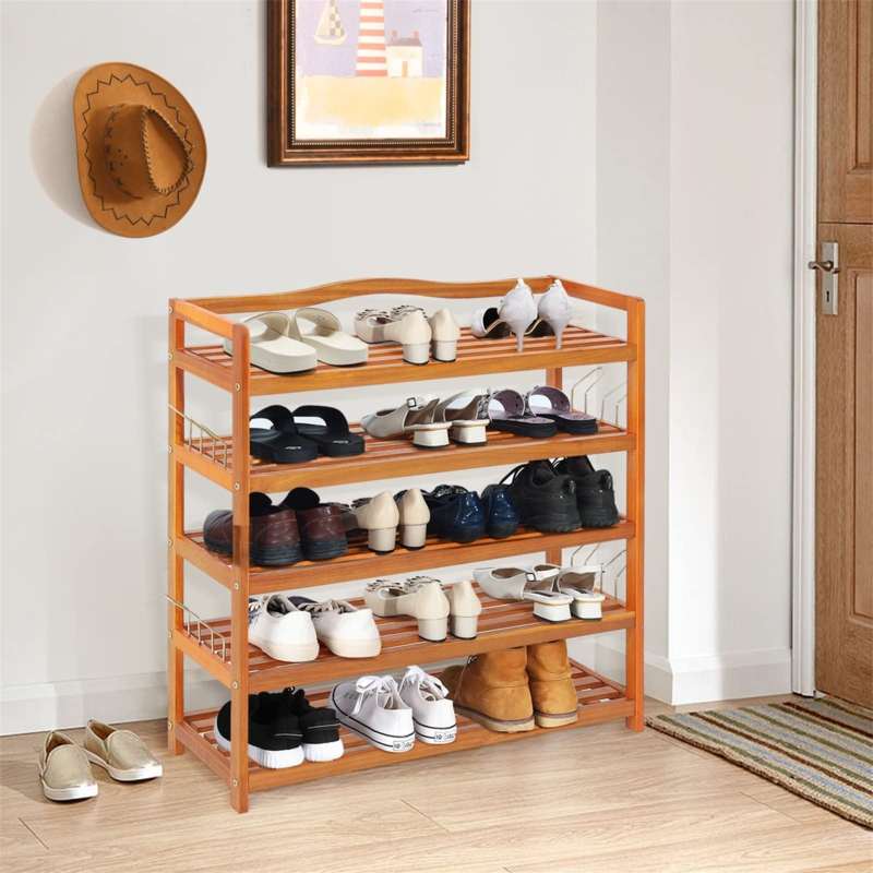 20 Pair Solid Wood Shoe Rack