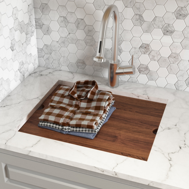 21" L x 19" W Undermount Laundry Sink