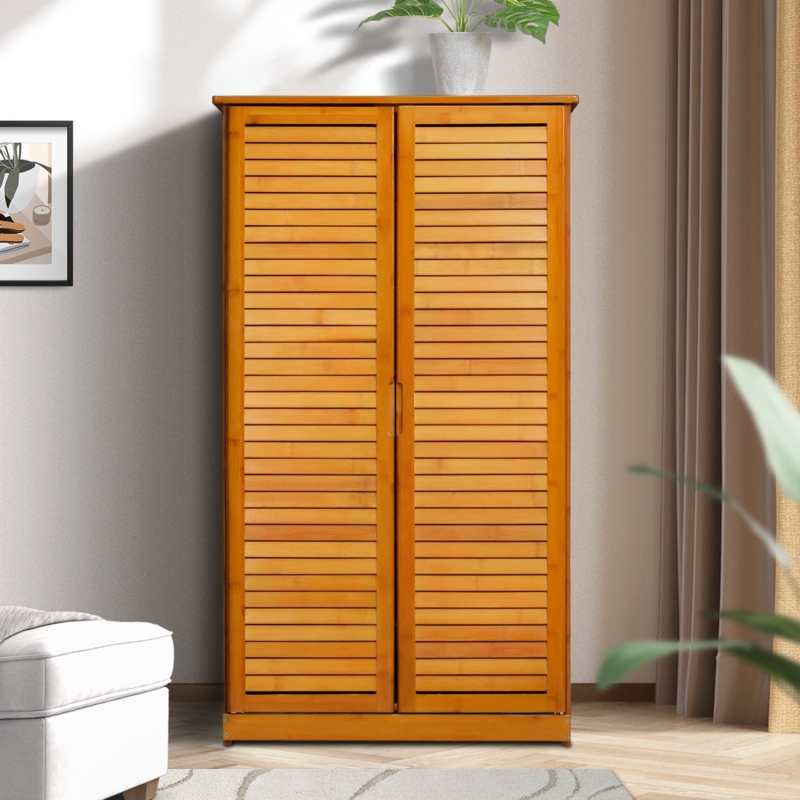 21 Pair Solid Wood Shoe Storage Cabinet