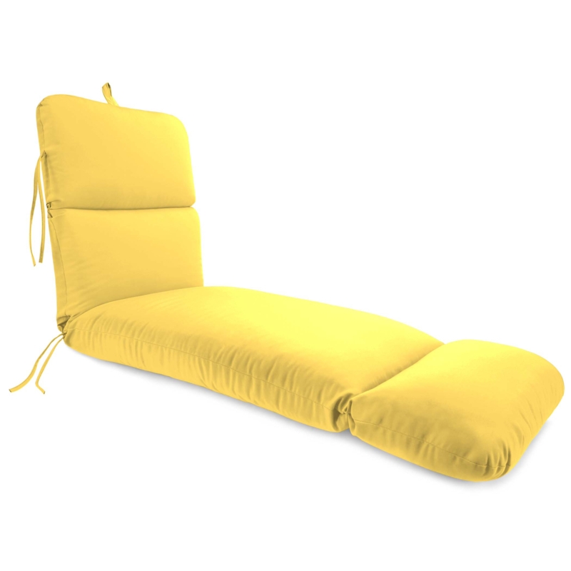 22" x 74" Outdoor Chaise Lounge Cushion with Ties and Loop