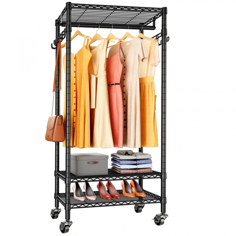 23.6'' Metal Rolling Clothing Rack