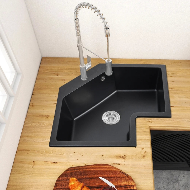 25.2'' L Double Bowl Quartz Kitchen Sink