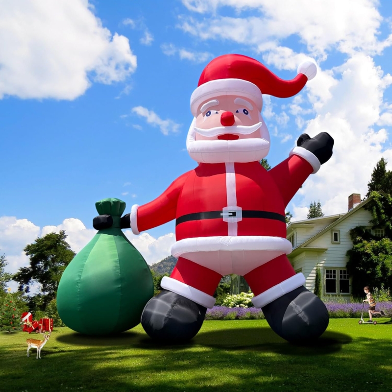 26FT Inflatable Santa Claus with 680W Air Blower for Christmas Yard Decoration