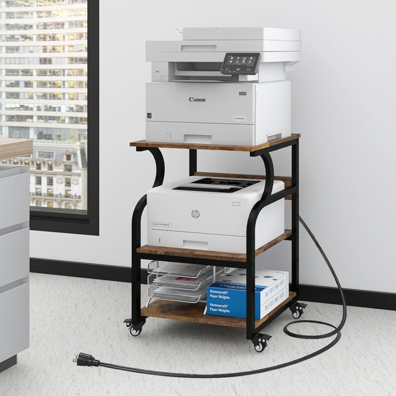 29'' H x 24'' W Printer Stand with Wheels