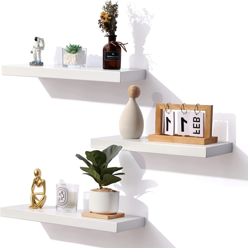 3 Piece Solid Wood Floating Shelf