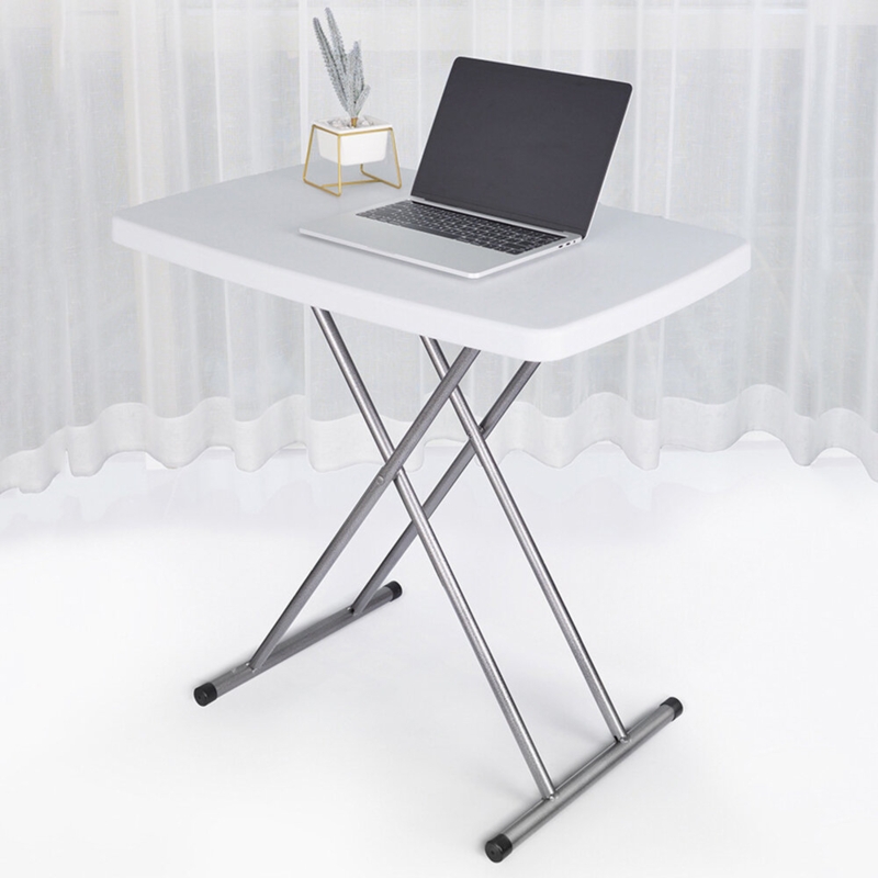 30.31" x 19.69" Height Adjustable Folding Rectangular Table PC Laptop Desk