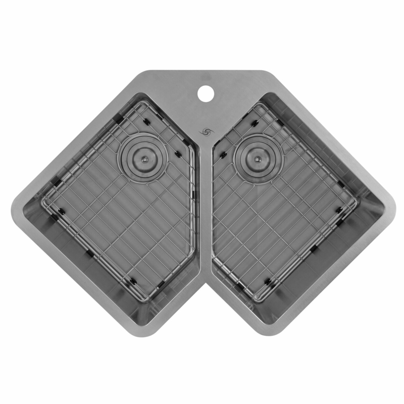 32.75'' L Undermount Double Bowl Stainless Steel Kitchen Sink