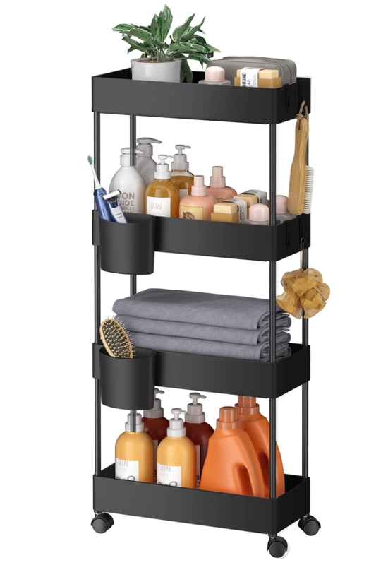 35.9'' H x 7.1'' W Utility Cart with Wheels