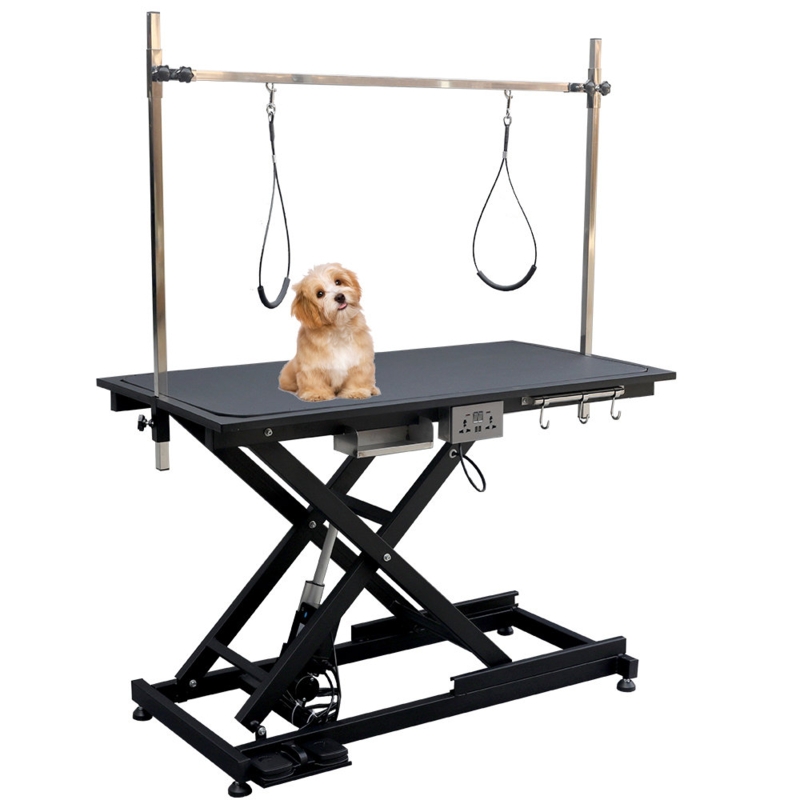 36'' H x 49.60'' W x 26.00'' D Metal Adjustable and Foldable Dog Electric Grooming Table