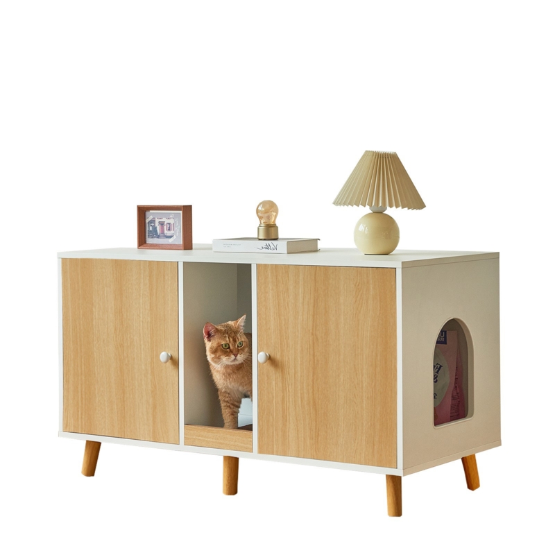 42.5" x 19.6" Cat Litter Box Enclosures With Cardboard Cat Cabinet