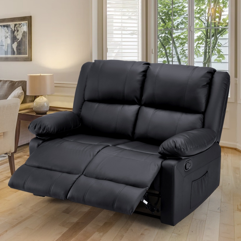 53.1'' Faux Leather Reclining Loveseat