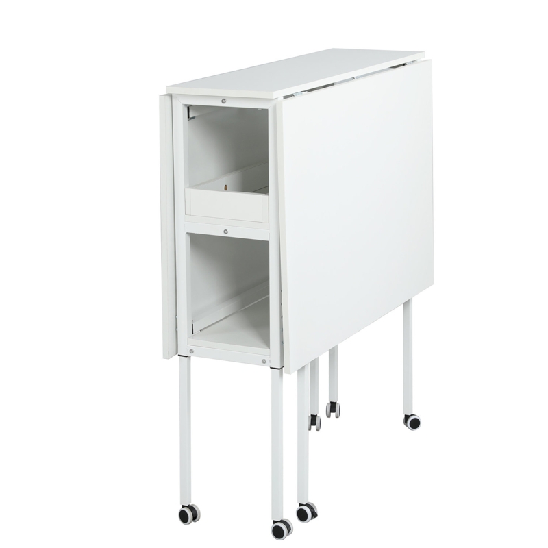 58 x 36 Height Adjustable Foldable Craft Table with Wheels