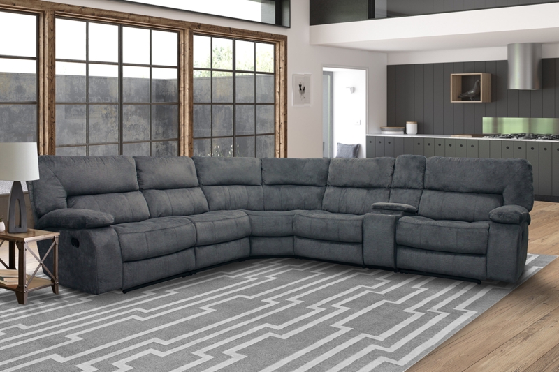 6 - Piece Upholstered Reclining Sectional