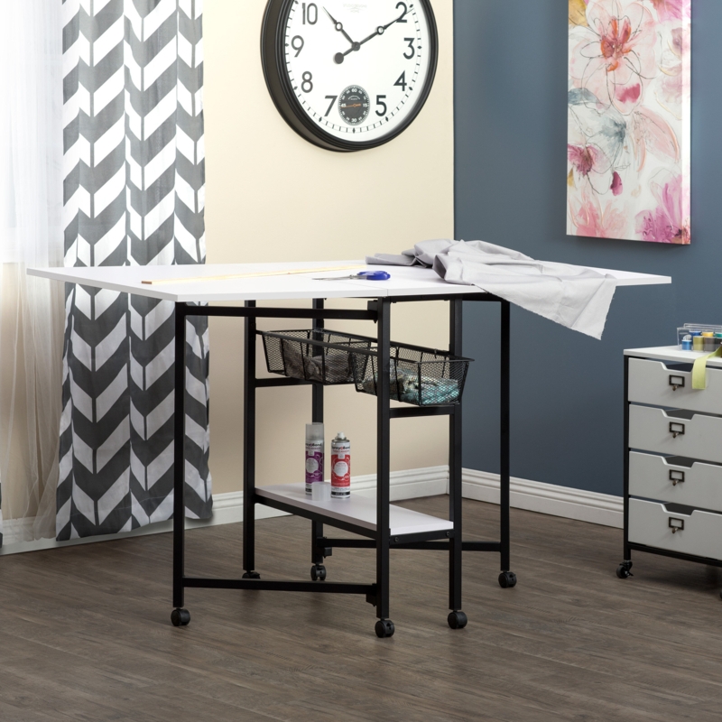 60'' x 36'' Foldable Craft Table with Wheels