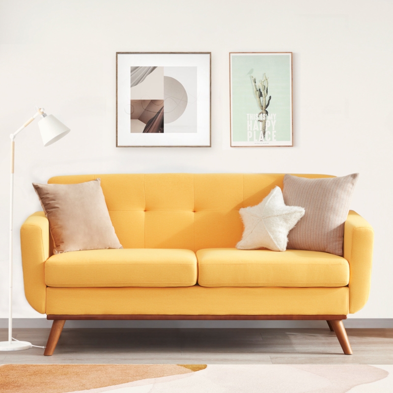 65" Square Arm Loveseat
